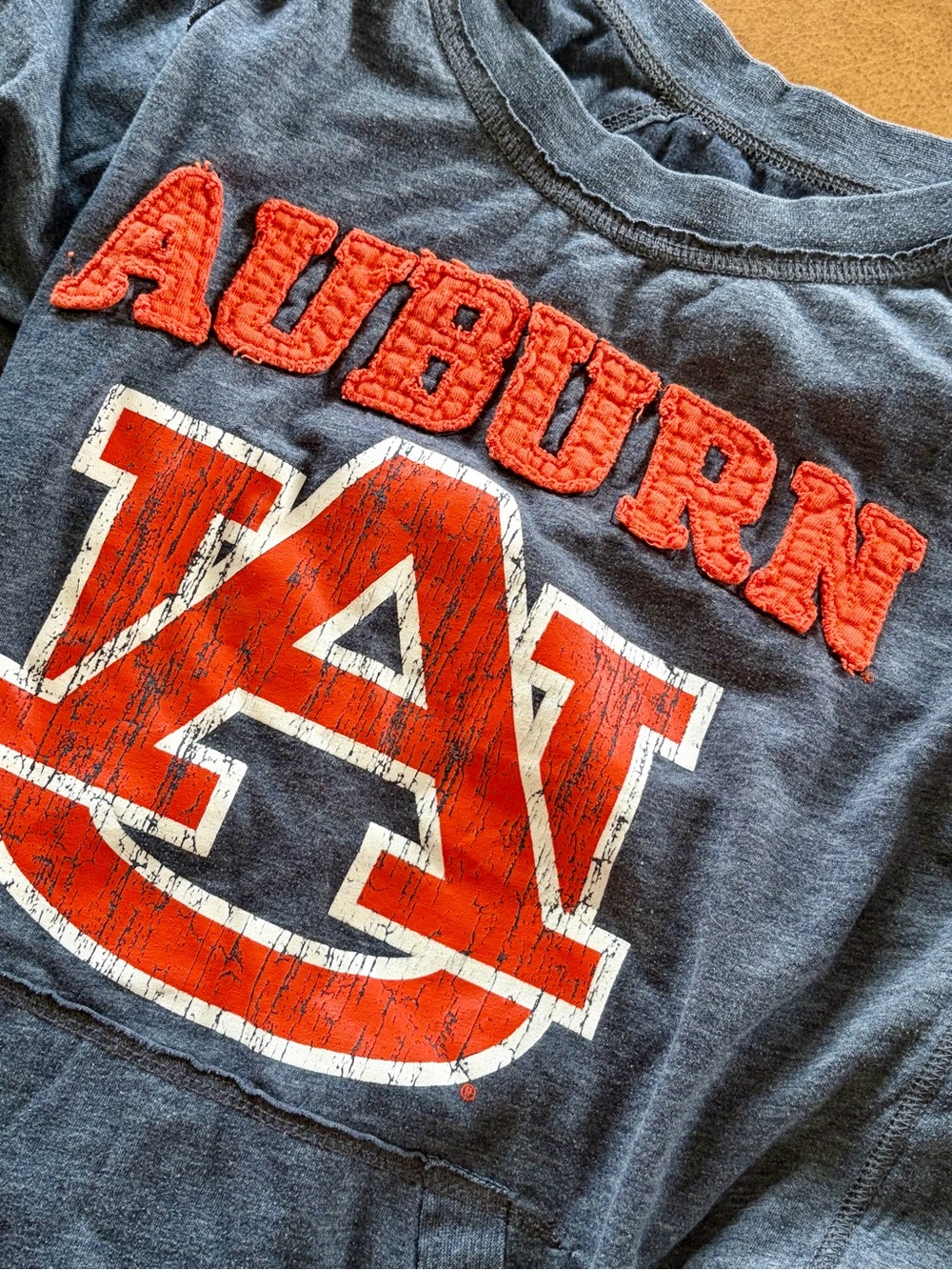 Auburn University Gray & Orange Logo Tee